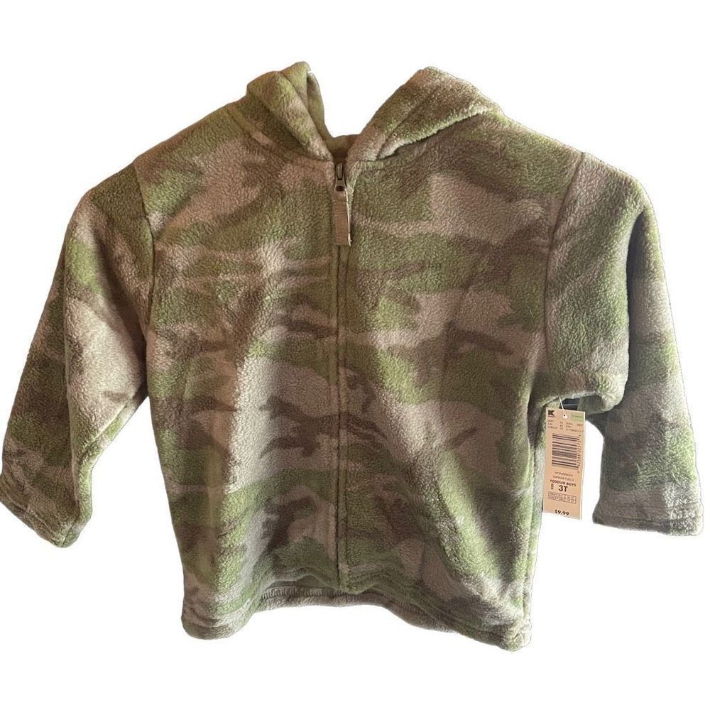 WonderKids fleece full zip hoodie jacket coat NWT NEW camo camouflage 3T